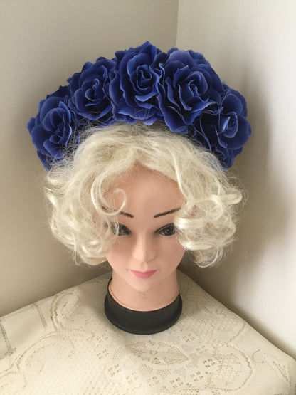 FRIDA - rose flowercrown  - Blue