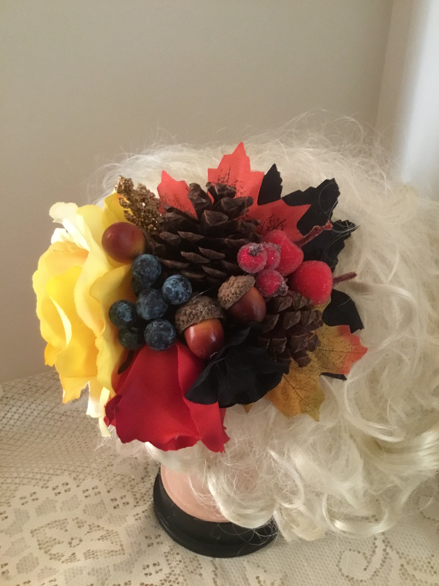 MAPLE - large autumn inspired hair flower cluster