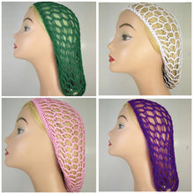 Load image into Gallery viewer, Vintage inspired hair snood - various colours
