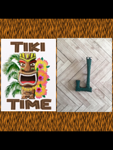 Load image into Gallery viewer, J - TIKI font initial brooch , exclusive design - various colours
