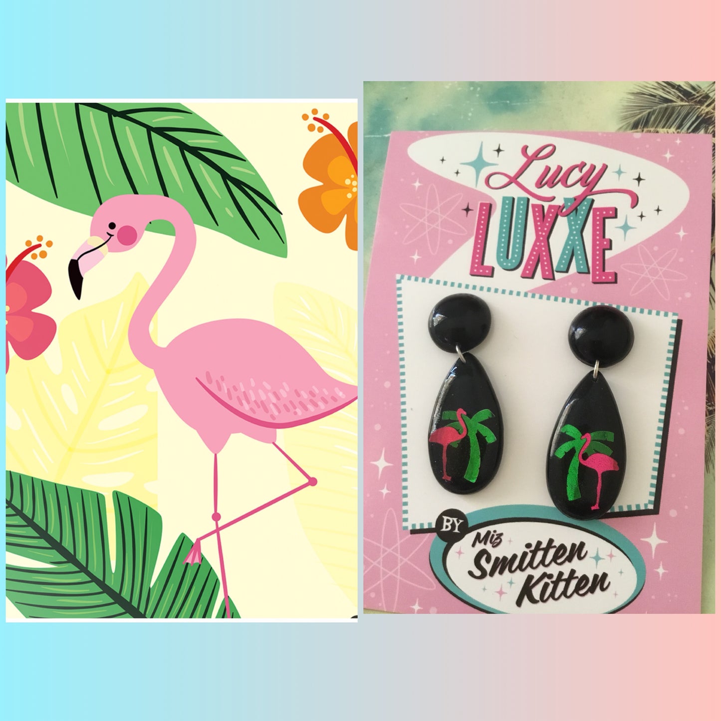 TROPICAL FLAMINGO - earrings