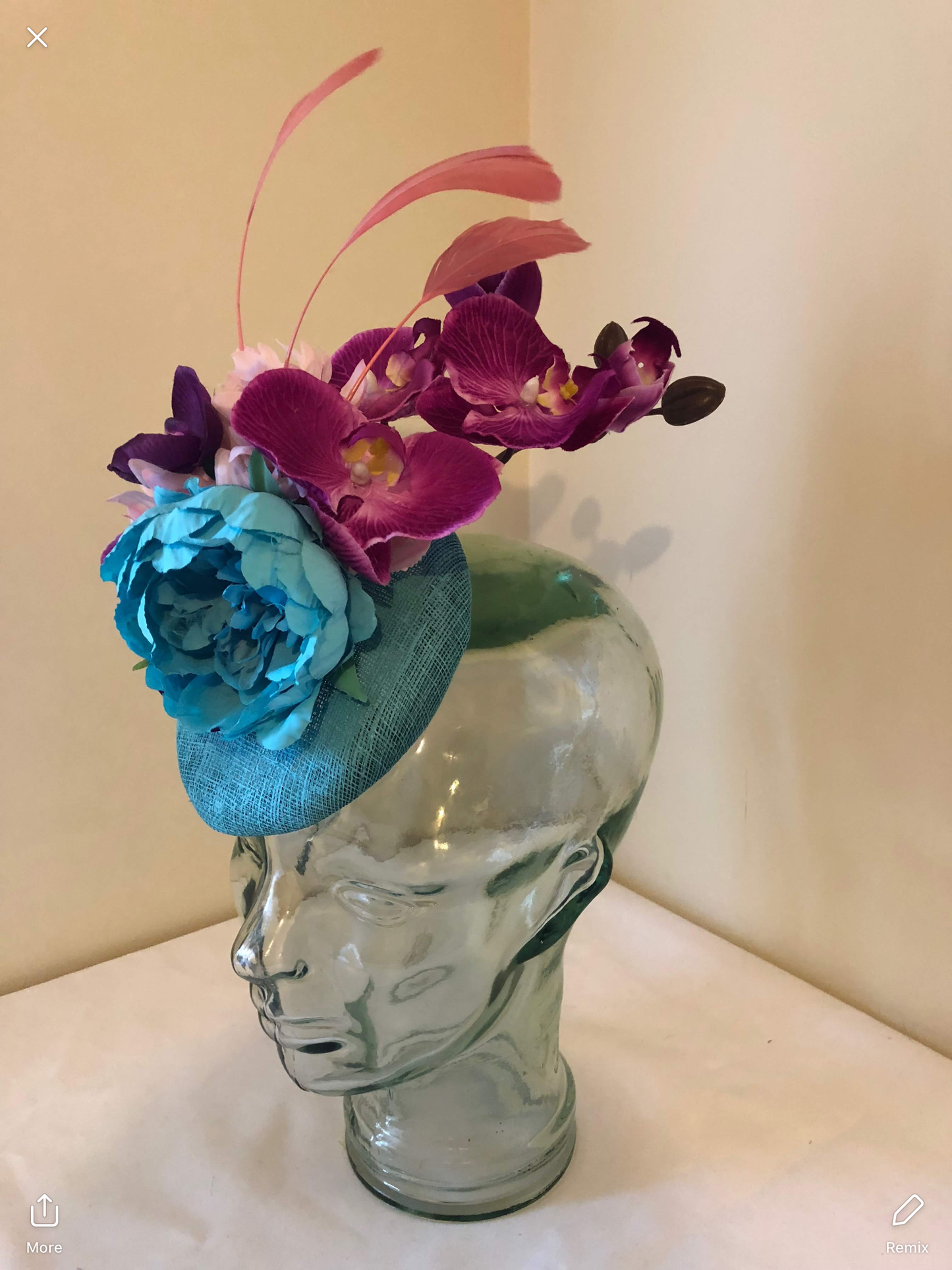 VASHTI - beautiful bespoke pillbox hat