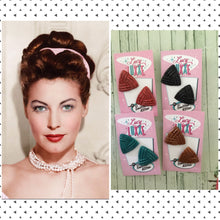 Load image into Gallery viewer, AVA - triangle stud earrings - various glitter  colours

