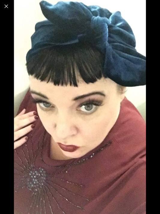 MISS BELLE’S vintage  style velvet turbans - variety of colours