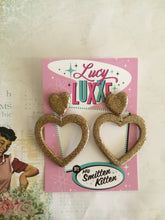 Load image into Gallery viewer, LUCILLE - love yourself heart earrings - GOLD
