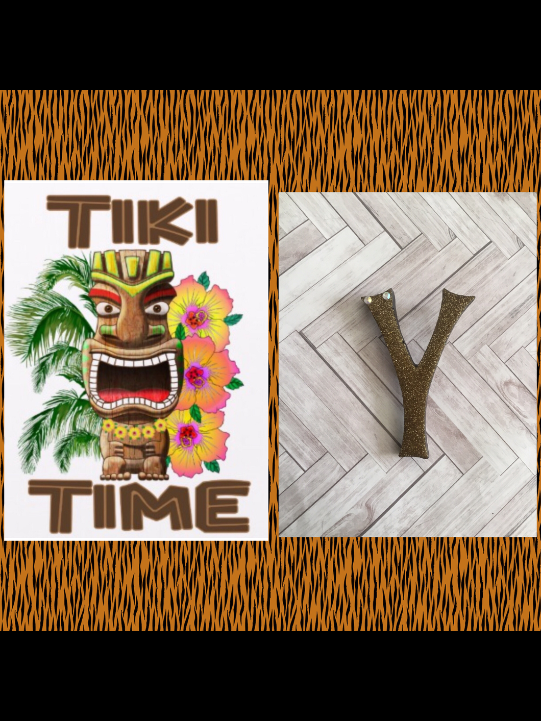 Y - TIKI font initial brooch , exclusive design - various colours