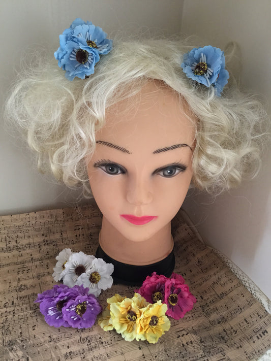 RITA - daisy cluster hair flowers - various colours