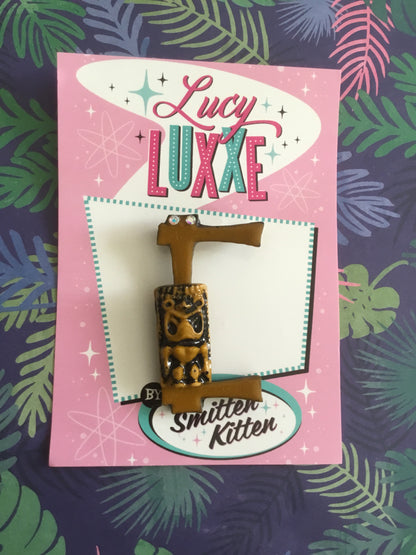 C - TIKI initial brooch exclusive design
