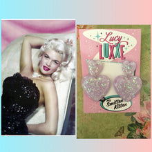 Load image into Gallery viewer, JAYNE - QUEEN OF HEARTS - confetti heart earrings - Lilac
