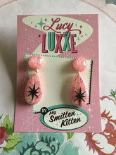 Load image into Gallery viewer, BREE - confetti lucite atomic starburst earrings - pink
