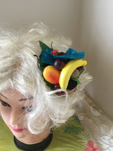 Load image into Gallery viewer, LEILANI - Teal hibiscus  / Fruit cluster hairpiece
