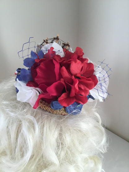 SHIP AHOY - nautical inspired fascinator/ pillbox hat