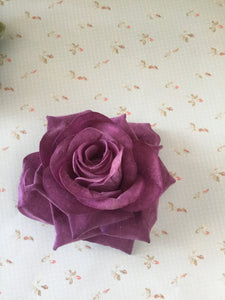 Big vintage inspired single rose hairflower - various colours