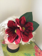 Load image into Gallery viewer, MISSY’S magnolia dream - double magnolia cluster hairflower - Red
