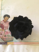 Load image into Gallery viewer, Soft single rose hairflower clip - various colours
