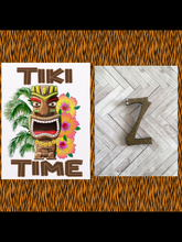 Load image into Gallery viewer, Z - TIKI font initial brooch , exclusive design - various colours
