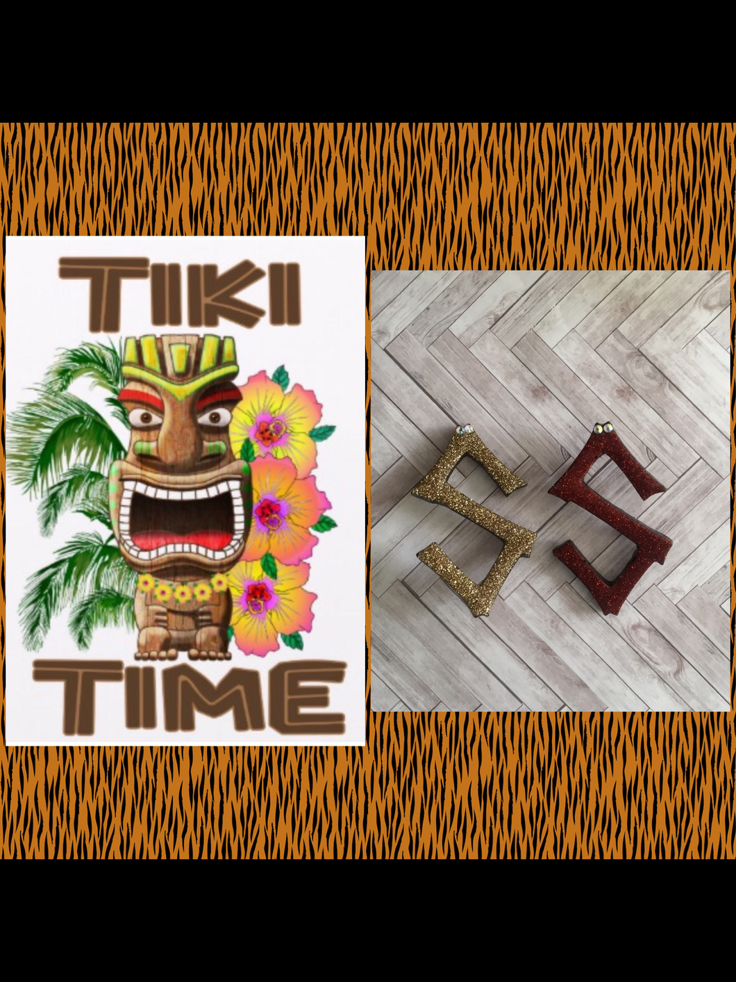 S - TIKI font initial brooch , exclusive design - various colours