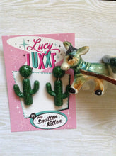 Load image into Gallery viewer, SOUTH OF THE BORDER - cactus 🌵earrings - green
