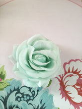 Load image into Gallery viewer, Beautiful flocked vintage style single roses - various colours
