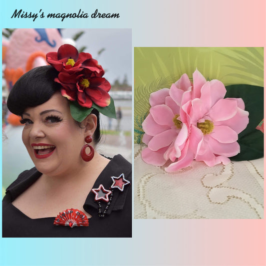 MISSY’S magnolia dream - double magnolia cluster hairflower - Pink