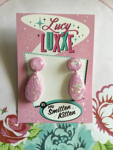 BREE - confetti lucite earrings - lilac