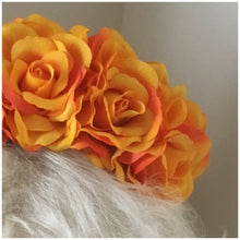 Load image into Gallery viewer, FRIDA - rose flowercrown  - Burnt yellow
