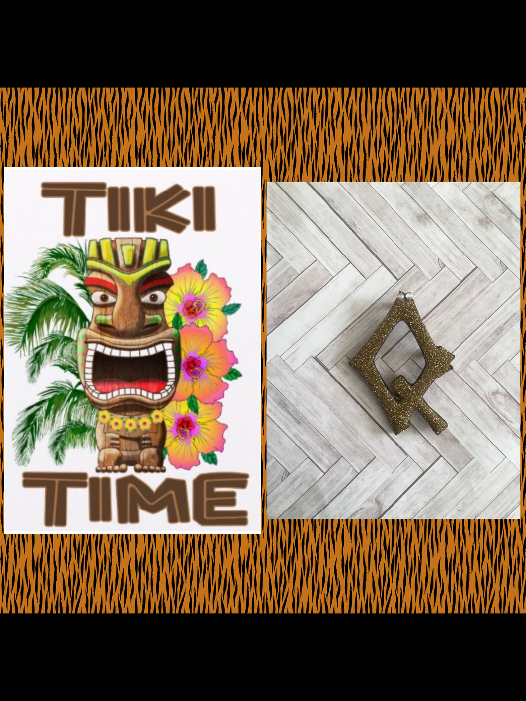 Q - TIKI font initial brooch , exclusive design - various colours