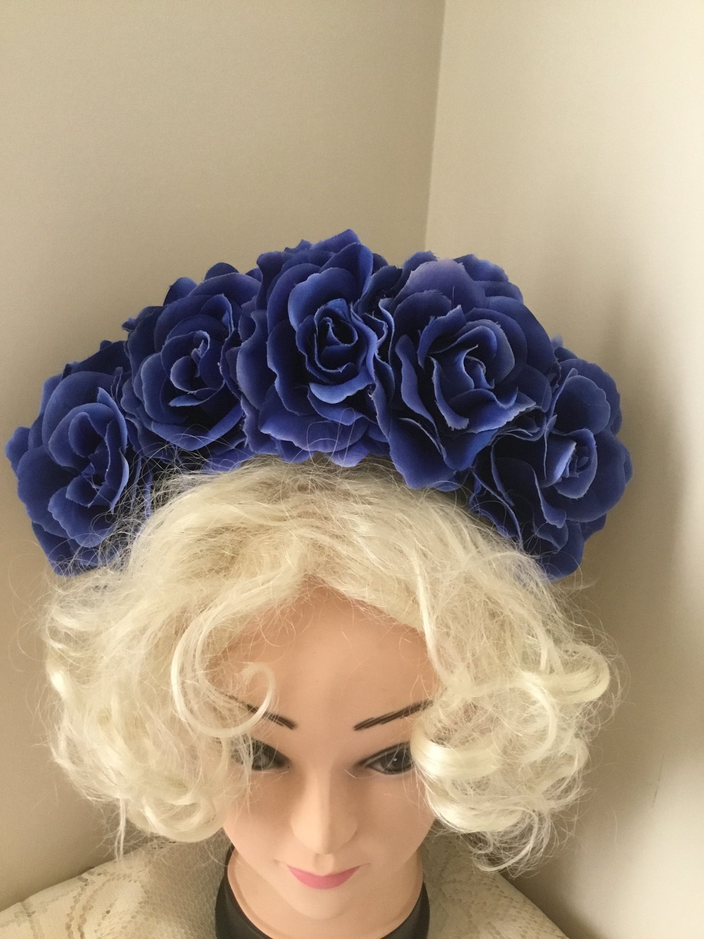 FRIDA - rose flowercrown  - Blue