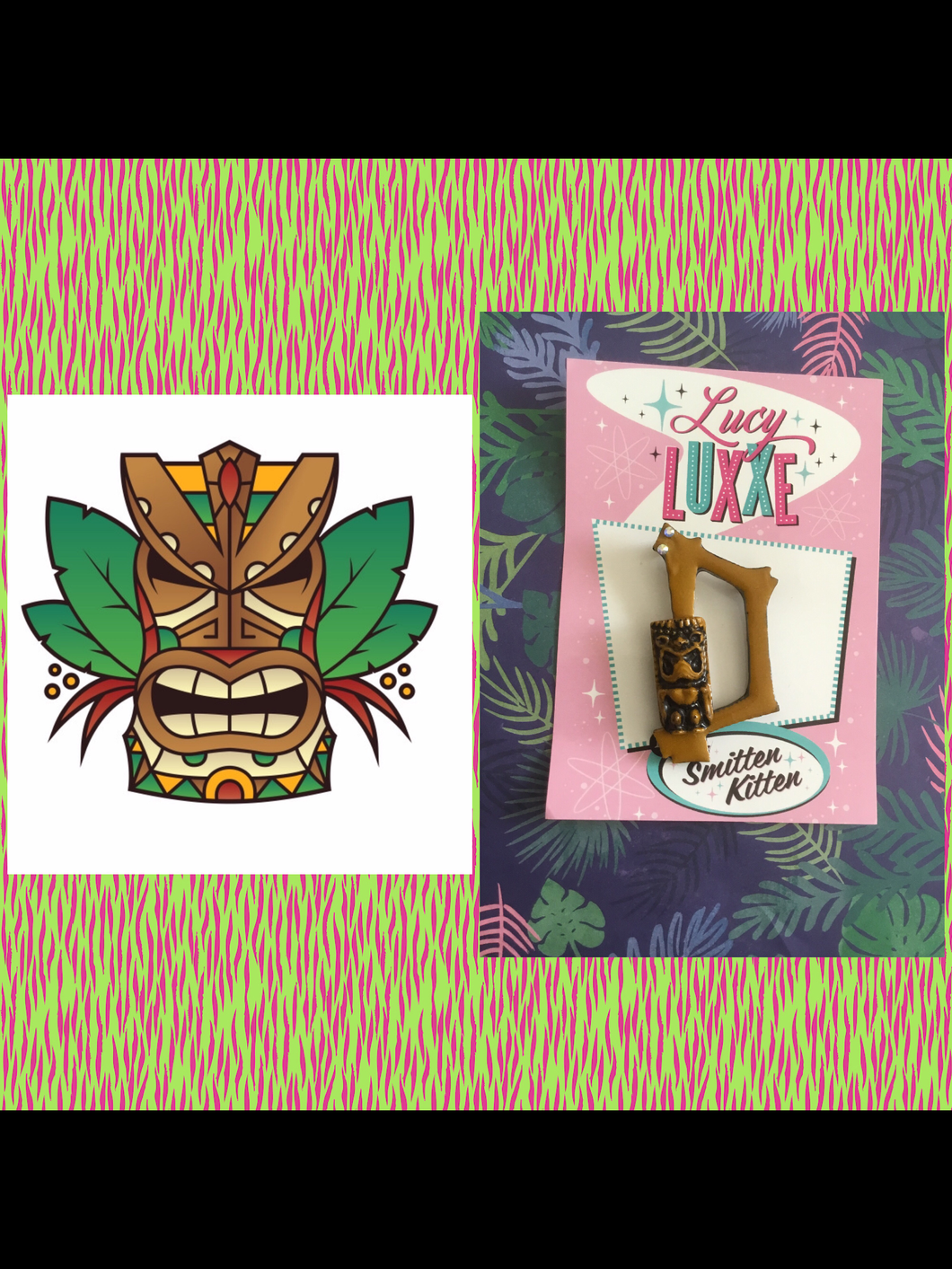 D - TIKI initial brooch exclusive design