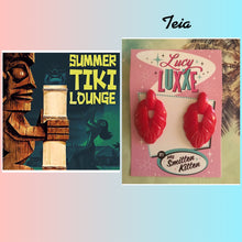 Load image into Gallery viewer, TEIA - tiki lounge earrings - Red
