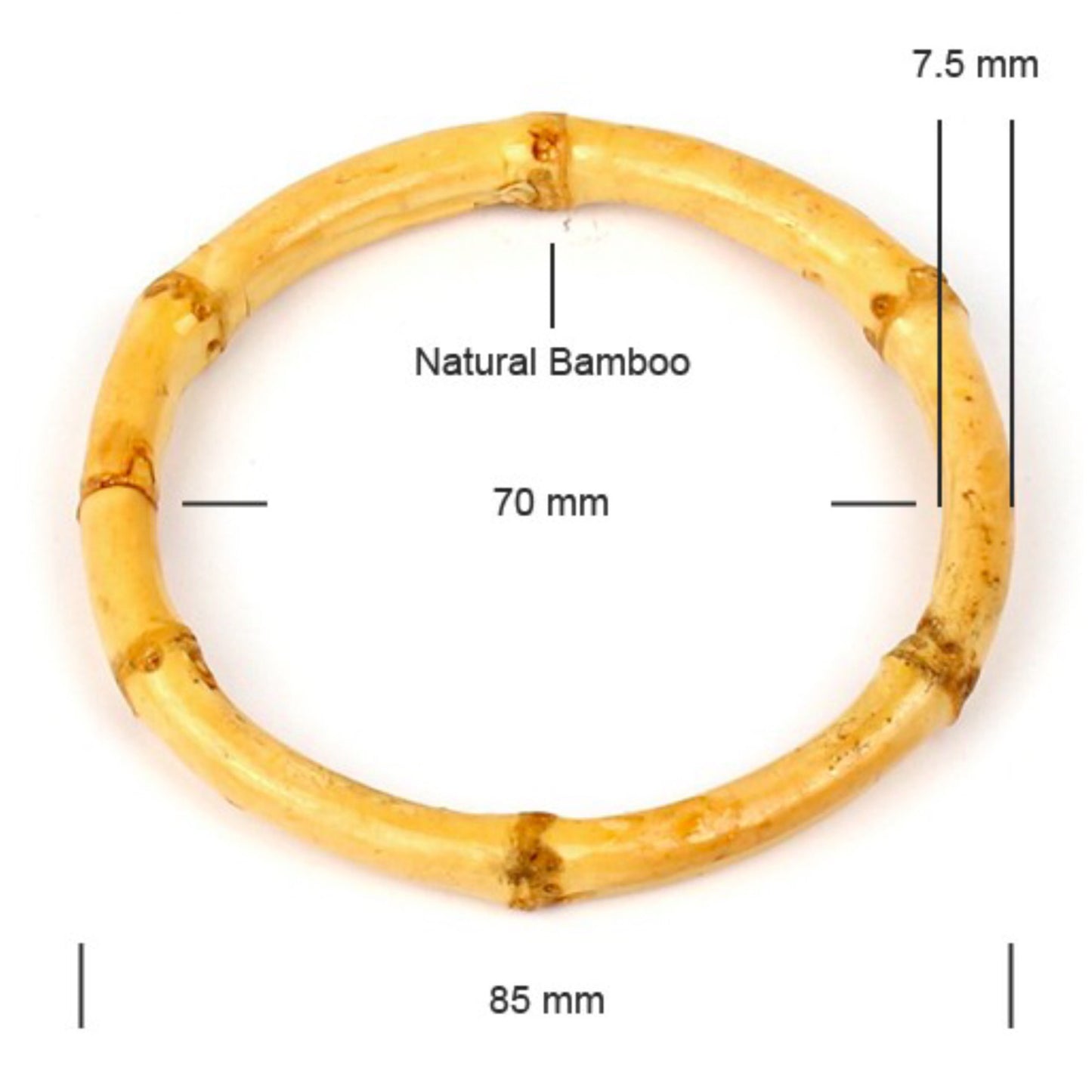 Bamboo bangle - natural dark brown