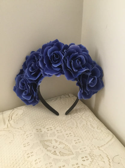 FRIDA - rose flowercrown  - Blue