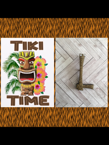 L - TIKI font initial brooch , exclusive design - various colours