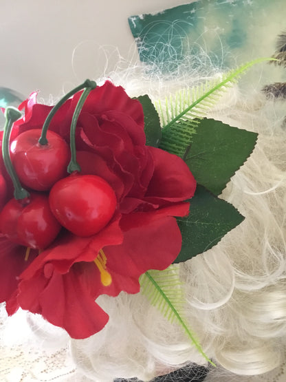 CHERRY - large hair flower cluster