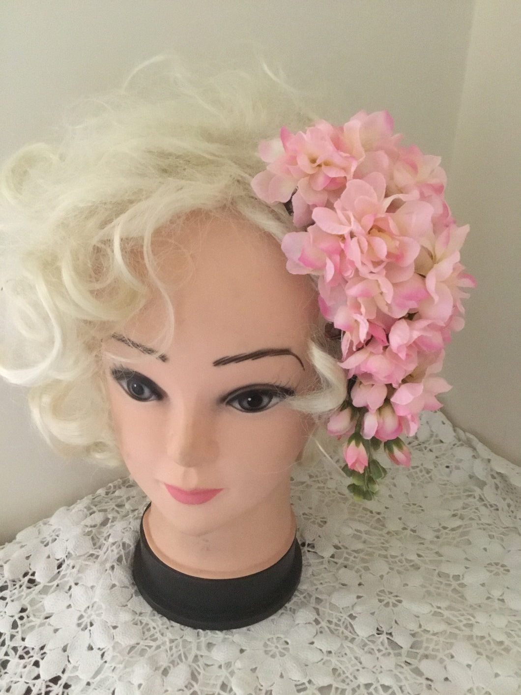 LOLA - cascading cluster hairpiece - LIGHT PINK
