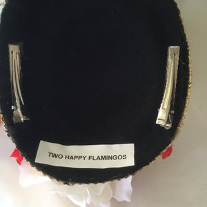 STRAWBERRY FIELDS - bespoke strawberry fascinator/ pillbox hat