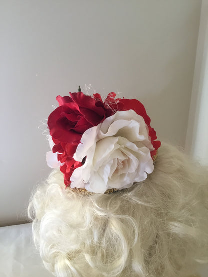 STRAWBERRY FIELDS - bespoke strawberry fascinator/ pillbox hat