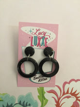 Load image into Gallery viewer, DOLLY- glitter hoop earrings - various colours
