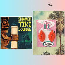 Load image into Gallery viewer, TEIA - tiki lounge earrings - Orange

