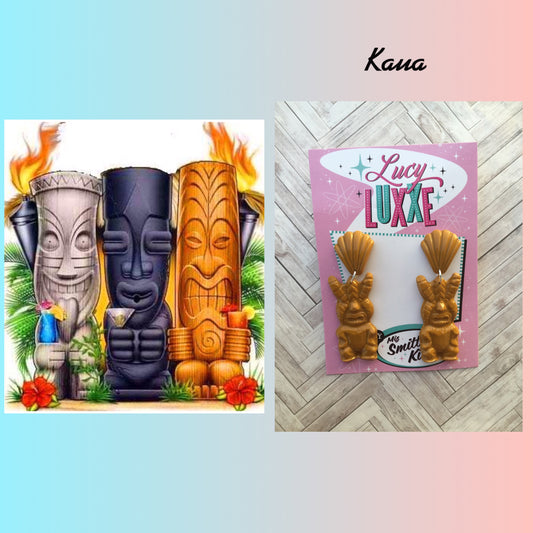 KANA - big tiki style earrings