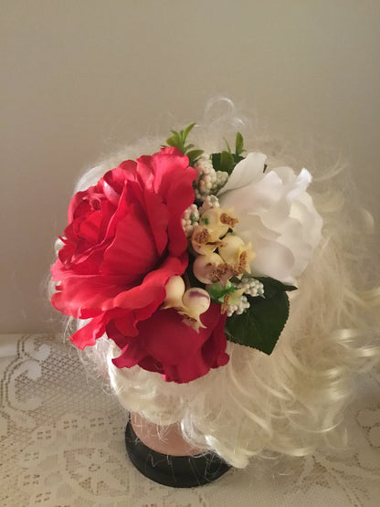 WENDY - large vintage inspired cluster hairflower