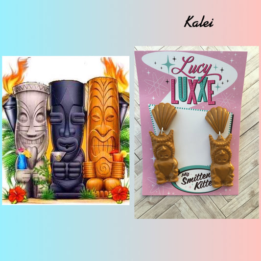 KALEI - big tiki style earrings