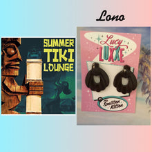 Load image into Gallery viewer, LONO - tiki lounge style earrings - Chocolate brown
